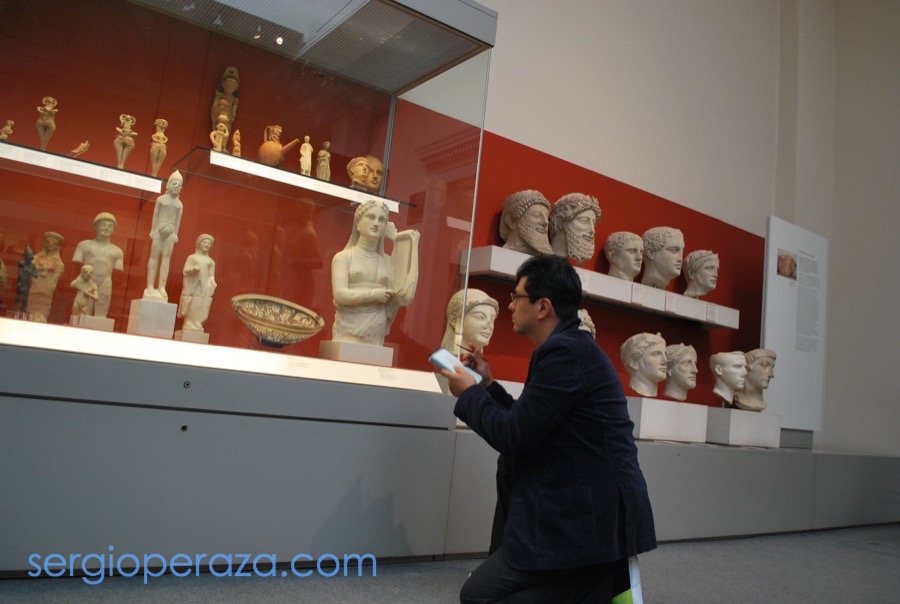 Dibujando en el British Museum en Londres