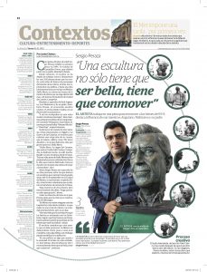 Una escultura no sólo tiene que ser bella, tiene que conmover: Sergio Peraza